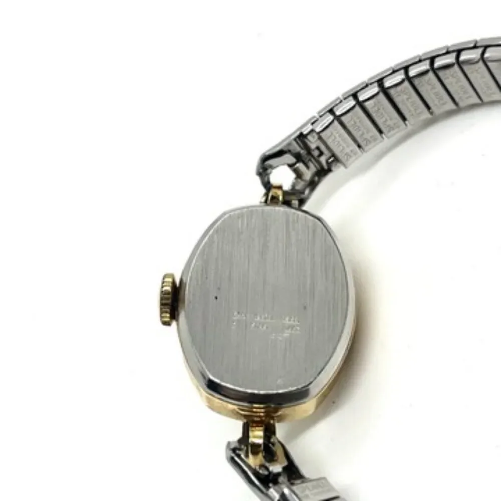 VINTAGE TIMEX WATCH Cavatina Ladies Gold Tone Oval Stretch Band AS IS